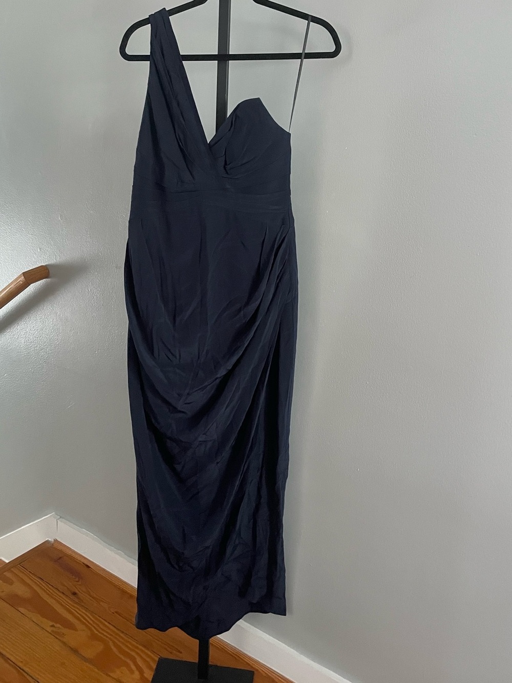 Zimmerman Navy Blue Silk One Strap Midi Length Dress Size 2